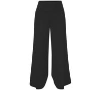 Culotte LASCANA, Damen, Gr. 32/34, N-Gr, blau (schwarz), Obermaterial: 93% Polyester, 7% Elasthan, unifarben, Basic, Hosen Culotte, mit gerundetem Beinsaum in weich fließender Qualität (28252209-32) s