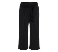 Culotte LASCANA, Damen, Gr. 40, N-Gr, schwarz, Stoff, Obermaterial: 95% Polyester, 5% Elasthan, weit 7/8-Länge, Hosen Culotte, in 7/8-Länge und Bindegürtel, Jerseyhose, casual-sommerlich (47953754-40)