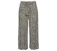 Culotte LASCANA "mit luftig-weitem Bein", Damen, Gr. 40, N-Gr, beige (schwarz, sand, bedruckt), Jersey, Obermaterial: 95% Viskose, 5% Elasthan, bedruckt, figurumspielend 7/8-Länge, Hosen Culotte, mit