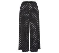 Culotte LASCANA Gr. 40, N-Gr, schwarz-weiß (schwarz, weiß, gepunktet) Damen Hosen Strandhosen mit Punktedruck und Taschen, elatischer Bund, 78-Hose, Jerseyhose Bestseller (11984803-40)