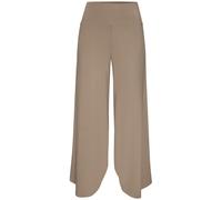 Culotte LASCANA, Damen, Gr. 52/54, N-Gr, blau (taupe), Obermaterial: 93% Polyester, 7% Elasthan, Basic, Hosen Culotte, mit gerundetem Beinsaum in weich fließender Qualität (51651257-52) taupe
