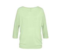 3/4-Arm-Shirt LASCANA "mit Fledermausärmeln", Damen, Gr. 40/42, grün (hellgrün), Feinstrick, Obermaterial: 50% Viskose (LENZING ECOVERO), 46% Polyester, 4% Elasthan, unifarben, casual, lässig geschnit