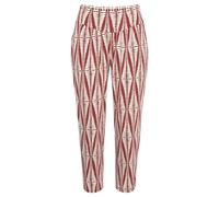 7/8-Strandhose LASCANA "aus leichtem Viskosejersey", Damen, Gr. 34, N-Gr, orange (terracotta, creme bedruckt), Jersey, Obermaterial: 95% Viskose, 5% Elasthan, bedruckt, figurumspielend 7/8-Länge, Hose