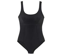 Badeanzug LASCANA, Gr. 50 (50), Cup D, schwarz, Polyamid, unifarben, Badeanzüge Badeanzug, mit Schlankmach- Effekt (835238-50) schwarz