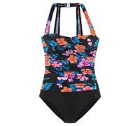 LASCANA Damen Badeanzug schwarz-bedruckt-bunt Gr.44 Cup C