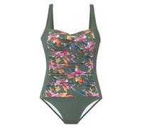 LASCANA - LASCANA Badeanzug oliv print - Gr. - 46E
