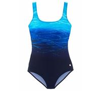 LASCANA Badeanzug, mit Batikprint 52, Cup F blau Damen Black White Trends Damenbademode Badeanzug 52, Cup F blau, bedruckt