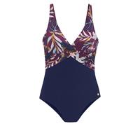 LASCANA Damen Badeanzug bordeaux-marine bedruckt Gr.38 Cup D