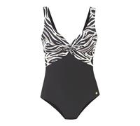 LASCANA Damen Badeanzug creme-schwarz Gr.44 Cup D
