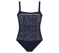 Badeanzug LASCANA "Minimal" Gr. 46, Cup E, blau (marine, bedruckt) Damen Badeanzüge (30364831-46) marine, bedruckt