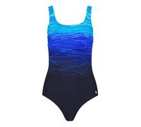 Lascana Damen Badeanzug mit Farbverlauf, gekreuzten Bändern im Rücken, Softcups, Shaping-Einsatz für eine schlanke Silhouette