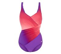 Badeanzug LASCANA, Gr. 44, Cup B, lila (lila, pink), Polyamid, Farbverlauf, Badeanzüge Badeanzug, in Wickeloptik mit Shaping-Effekt, Topseller (524281-44) lila, pink