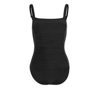 Badeanzug LASCANA, Damen, Gr. 38, Cup E, schwarz, Polyamid, unifarben, Badeanzüge Badeanzug, mit Raffungen und Shaping-Effekt (426798-38) schwarz