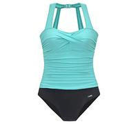 LASCANA Badeanzug Damen schwarz-mint Gr.46 Cup D