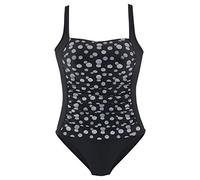 Badeanzug LASCANA Gr. 46, Cup D, schwarz-weiß (schwarz, weiß) Damen Badeanzüge Ocean Blue im modischen Design mit Shaping-Effekt (834212-46)