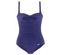 Badeanzug LASCANA "Saphir", Damen, Gr. 42, Cup B, blau, Polyamid, unifarben, Badeanzüge Badeanzug, mit Raffungen und Shaping-Effekt, Topseller (359827-42) blau