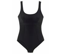 Badeanzug LASCANA, Damen, Gr. 52 (52), Cup D, schwarz, Polyamid, unifarben, Badeanzüge, mit Schlankmach- Effekt (835238-52) schwarz
