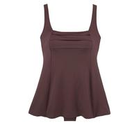 Badekleid LASCANA, Damen, Gr. 46, Cup D, braun, Microfaser, Polyamid, unifarben, Badeanzüge, mit schönem Druck oder unifarben (444481-46) braun