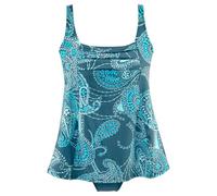 Badekleid LASCANA, Damen, Gr. 54, Cup C, blau (petrol, bedruckt), Microfaser, Polyamid, bedruckt, Badeanzüge, mit schönem Druck oder unifarben (434585-54) petrol, bedruckt