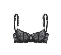 Balconette-BH LASCANA "Samara", Damen, Gr. 80, Cup D, schwarz, Spitze, Obermaterial: 91% Polyamid, 9% Elasthan, BHs, mit edlen Schmuckaccessoires und hübschem Bänder-Detail, sexy Dessous (55276313-80)