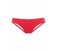 Bikini-Hose LASCANA "Scallop", Damen, Gr. 40, N-Gr, rot, Microfaser, Microfaser, unifarben, Badehosen Bikini-Hose, mit gelaserter Wellenkante (34199600-40) rot