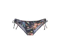 Bikini-Hose LASCANA "Malia" Gr. 40, N-Gr, grau (anthrazit, bedruckt) Damen Badehosen Ocean Blue zum Binden mit tropischem Print (70597019-40)
