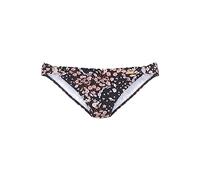 Bikini-Hose LASCANA "Blair", Damen, Gr. 36, N-Gr, schwarz (schwarz, bedruckt), Polyamid, geblümt, Badehosen Bikini-Hose, mit seitlichen Zierringen (15841900-36) schwarz, bedruckt