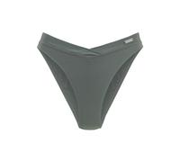 Bikini-Hose LASCANA "Italy", Damen, Gr. 40, N-Gr, grün (oliv), Microfaser, Microfaser, Polyamid, unifarben, Badehosen Bikini-Hose, mit hohem Beinausschnitt (13469906-40) oliv