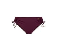 Bikini-Hose LASCANA "Italy", Damen, Gr. 36, N-Gr, rot (bordeaux), Microfaser, Microfaser, Polyamid, unifarben, Badehosen Bikini-Hose, mit höherer Seitennaht (47512968-36) bordeaux