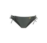 Bikini-Hose LASCANA "Italy", Damen, Gr. 36, N-Gr, grün (oliv), Polyamid, Microfaser, unifarben, Badehosen, mit seitlichen Bindebändern (76372804-36) oliv
