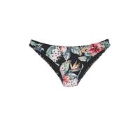 Bikini-Hose LASCANA "Salsa", Damen, Gr. 40, N-Gr, schwarz (schwarz bedruckt), Recycling-Polyamid, geblümt, Badehosen Bikini-Hose, in knapper Form (77301313-40) schwarz bedruckt
