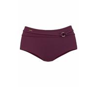 Bikini-Hotpants LASCANA "Italy", Damen, Gr. 44, N-Gr, rot (bordeaux), Microfaser, Microfaser, Polyamid, unifarben, Badehosen, mit Ziergürtel (48712106-44) bordeaux
