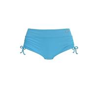 Bikini-Hotpants LASCANA Gr. 46, N-Gr, blau (türkis) Damen Badehosen Ocean Blue mit seitlicher Raffung (71078534-46)