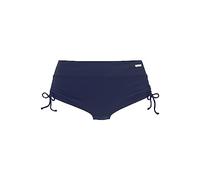 Bikini-Hotpants LASCANA Gr. 38, N-Gr, blau (marine) Damen Badehosen Ocean Blue mit seitlicher Raffung (21874769-38)