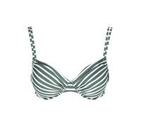 Venice Beach Bikini-Oberteil Summer mit Bügel, vorgeformten Cups, oliv stripe, Größe 38C