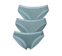 Bikinislip LASCANA, Damen, Gr. 36/38, grün (mint), Jersey, Obermaterial: 95% Baumwolle, 5% Elasthan. Spitze: 90% Polyamid, 10% Elasthan, bedruckt, unifarben, körpernah, Unterhosen, aus elastischer Bau