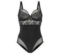 Body LASCANA "Mia", Damen, Gr. 85, Cup C, schwarz, Spitze, Obermaterial: 75% Polyamid, 15% Elasthan, 10% Polyester, Bodys Body, mit dezent transparenten Spitzeneinsätzen, sexy Dessous, Reizwäsche (546