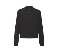 Bomberjacke LASCANA, Damen, Gr. 42, schwarz, Stoff, Obermaterial: 95% Polyester, 5% Elasthan. Futter: 100% Polyester, unifarben, modisch, figurumspielend hüftlang, Langarm angesetztes Bündchen, Jacken