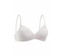 Bralette-BH LASCANA, Damen, Gr. 80, Cup B, beige (perle), Microtouch, Obermaterial: 85% Polyamid, 15% Elasthan, Basic, BHs Spitzenwäsche Spitzen-BH Bralette Schalen-BH T-Shirt-BH Bügelloser-BH, ohne B
