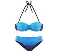 LASCANA Bügel-Bandeau-Bikini Damen blau Gr.40 Cup C