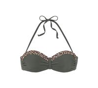LASCANA Bikini-Oberteil in Khaki - Größe 36D-Cup | Damen Bademode