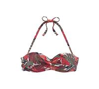 LASCANA Bügel-Bandeau-Bikini-Top Damen rot bedruckt Gr.40 Cup D