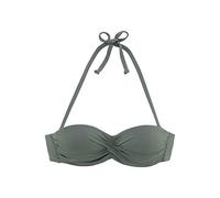 LASCANA Bügel-Bandeau-Bikini-Top Damen oliv Gr.36 Cup E
