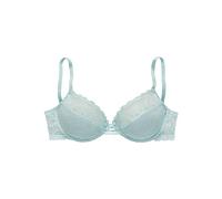 Bügel-BH LASCANA, Damen, Gr. 85, Cup D, blau (aquablau), Microtouch, Obermaterial: 89% Polyamid, 11% Elasthan, BHs Bügel-BH, mit dezent transparenter Spitze, Dessous (98471363-85) aquablau