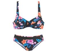 Bügel-Bikini LASCANA Gr. 48, Cup B, bunt (bedruckt, schwarz, bunt) Damen Bikini-Sets (41167508-48) bedruckt, schwarz, bunt