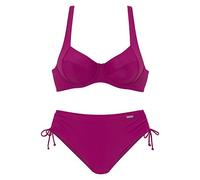 Lascana Damen Bügel-Bikini in modischen Farben, mit verstellbaren Trägern, etwas höher geschnittene Hose, seitlich zum Raffen