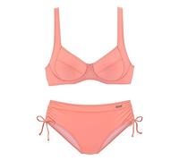 Lascana Damen Bügel-Bikini in modischen Farben, mit verstellbaren Trägern, etwas höher geschnittene Hose, seitlich zum Raffen