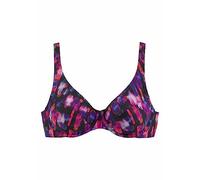 Bügel-Bikini-Top LASCANA "Sensation" Gr. 40, Cup C, bunt (schwarz, bedruckt) Damen Bikini-Oberteile (67754415-40) schwarz, bedruckt