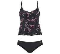 LASCANA Bügel-Tankini Damen schwarz-bedruckt Gr.40 Cup E
