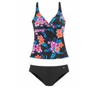 LASCANA Bügel-Tankini Damen schwarz-bunt-bedruckt Gr.38 Cup D